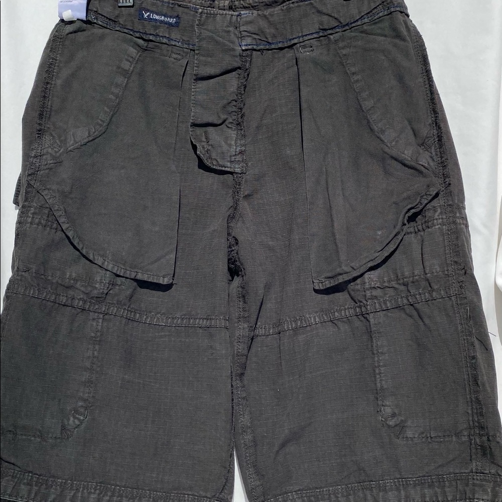 Pre- Owned Gently Worn American Eagle Longboard Men’s 26 Cargo Shorts Grey - Picture 5 of 11